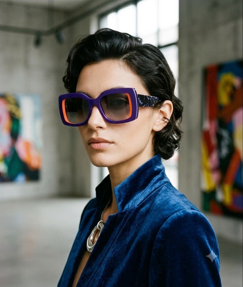 New Face A face shoka 2 1471 tortoise green irise sunglasses hand made Italy
